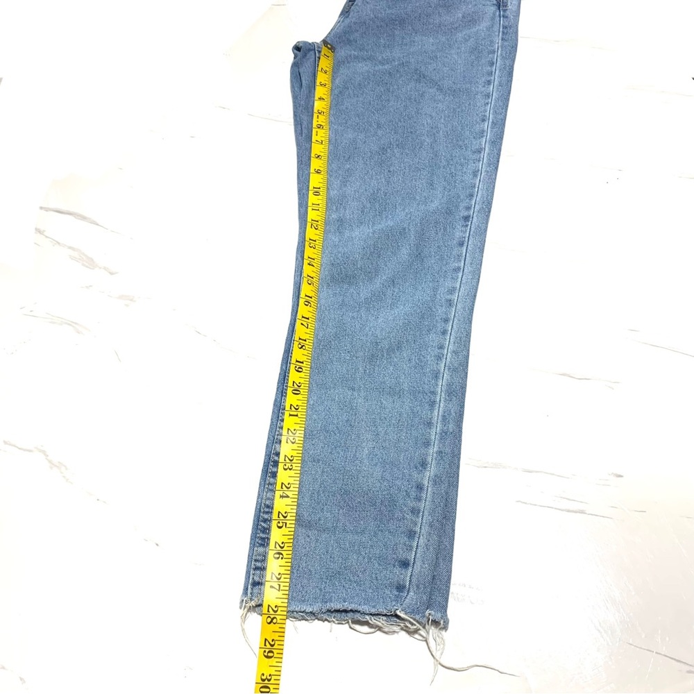 Bluenotes Like New Women’s Light Blue Wash High Rise Paperbag Straight Leg - Picture 14 of 14